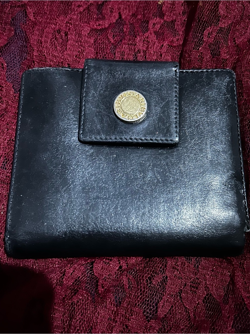 BVLGARI Black Leather Wallet